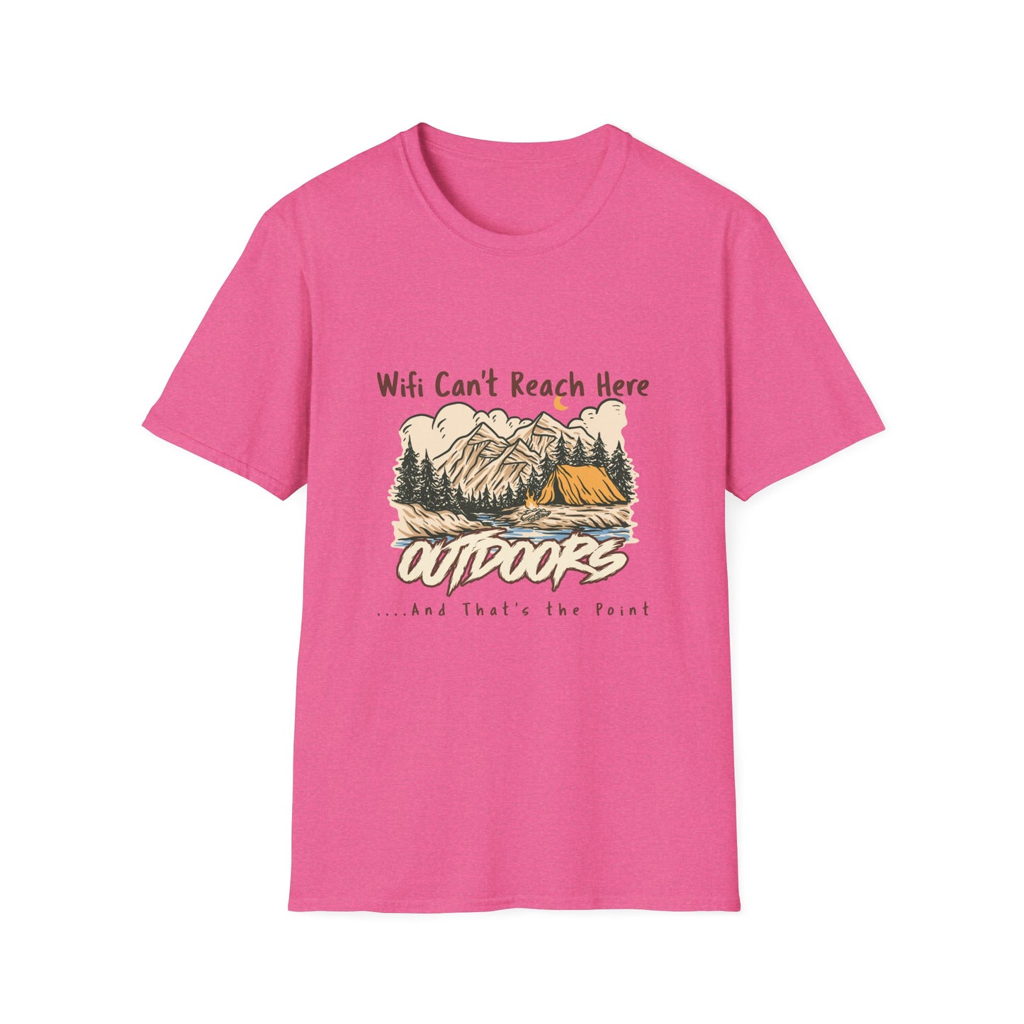 No WiFi Camping Shirt | Off Grid Outdoors T-Shirt for Backcountry Adventures