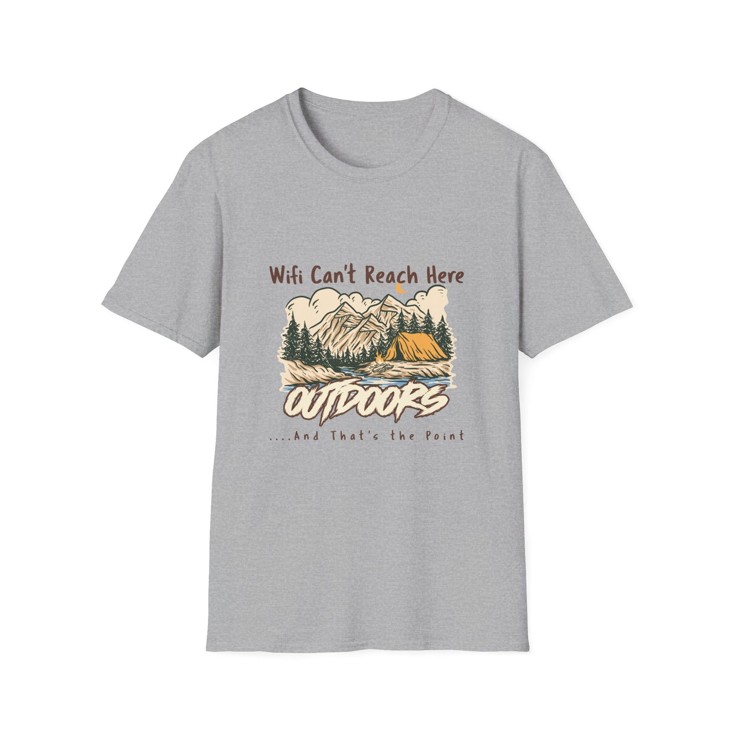 No WiFi Camping Shirt | Off Grid Outdoors T-Shirt for Backcountry Adventures