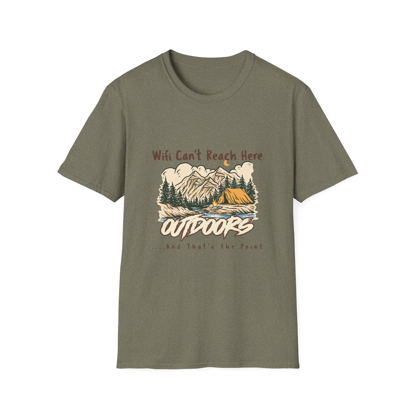 No WiFi Camping Shirt | Off Grid Outdoors T-Shirt for Backcountry Adventures