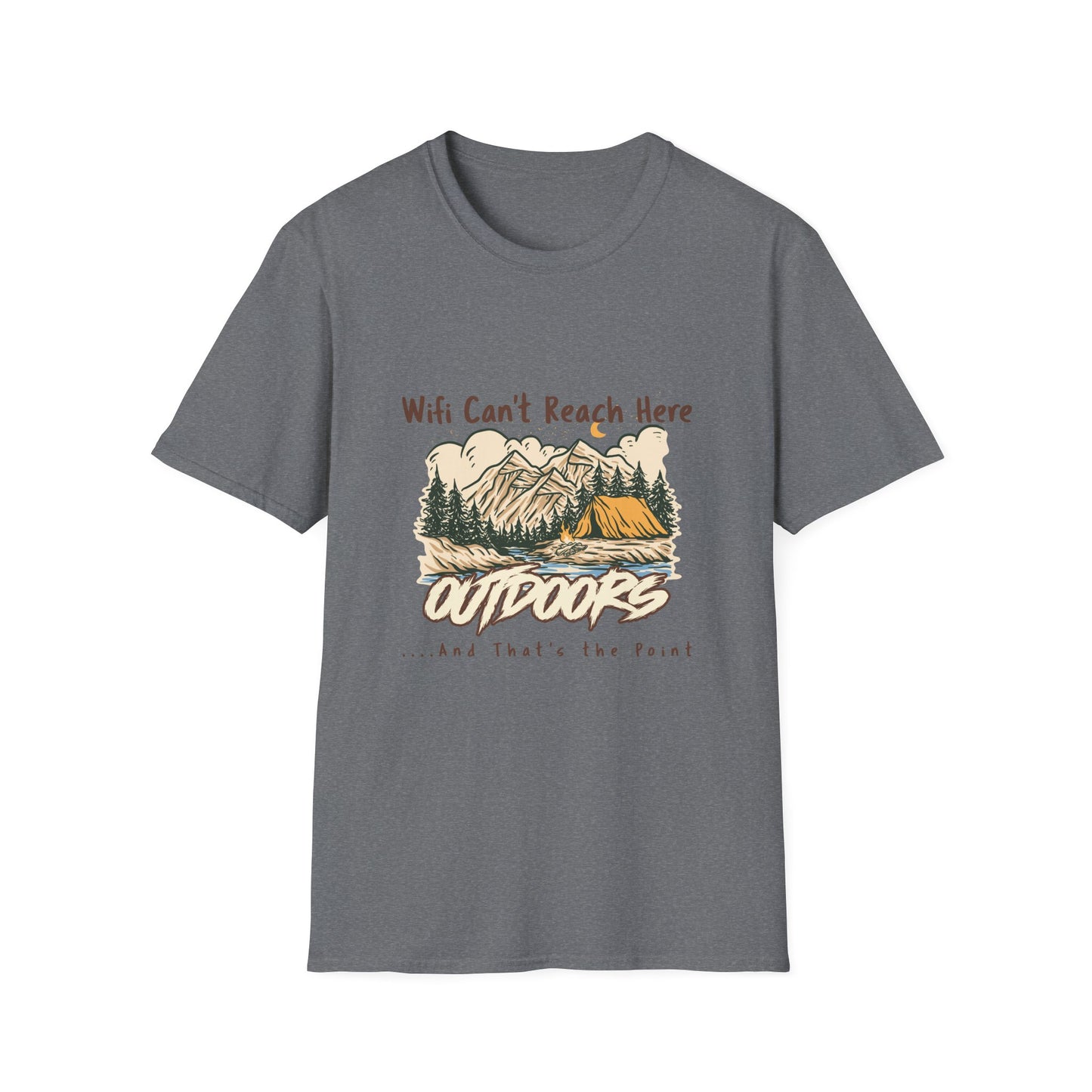 No WiFi Camping Shirt | Off Grid Outdoors T-Shirt for Backcountry Adventures
