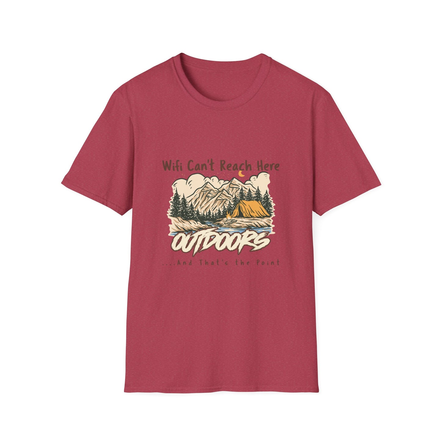 No WiFi Camping Shirt | Off Grid Outdoors T-Shirt for Backcountry Adventures