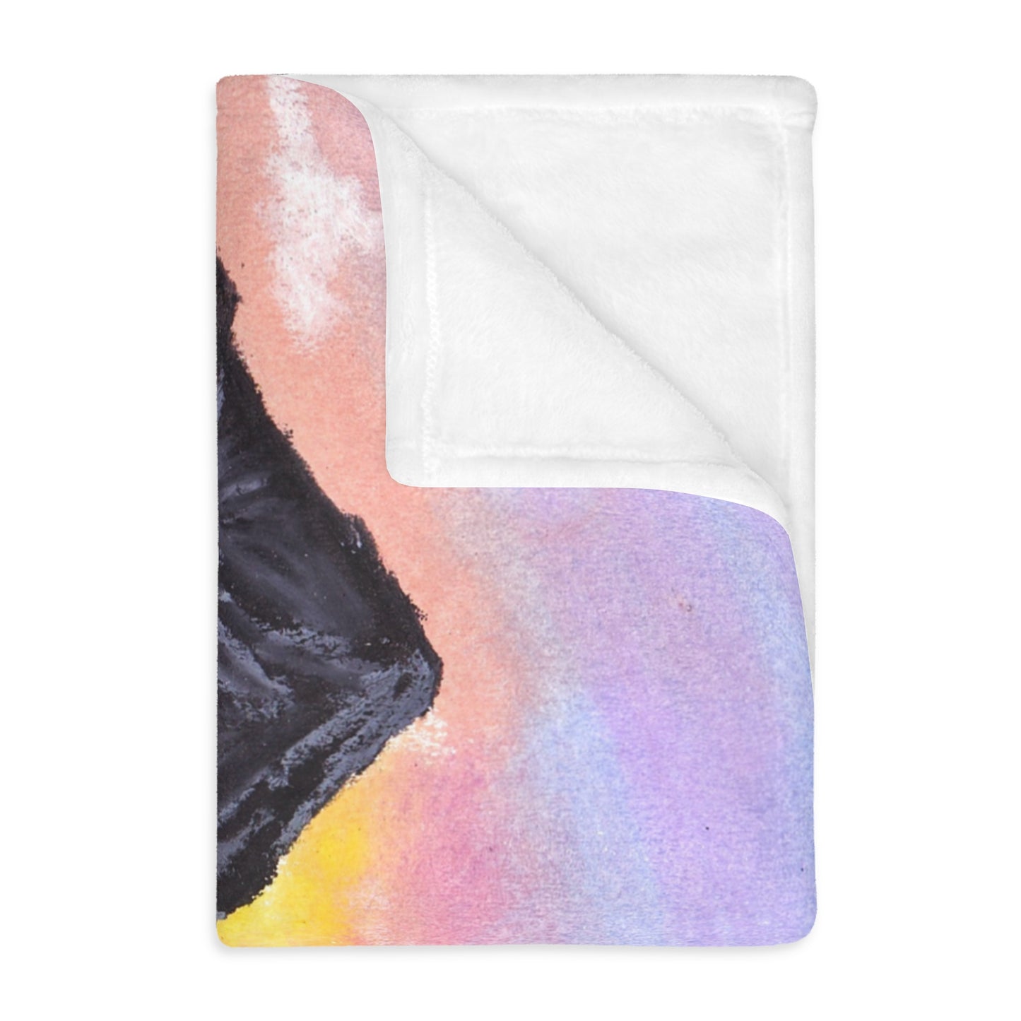 Painted Mountain Sunset Blanket – Ridgeborn Floral Adventure Throw