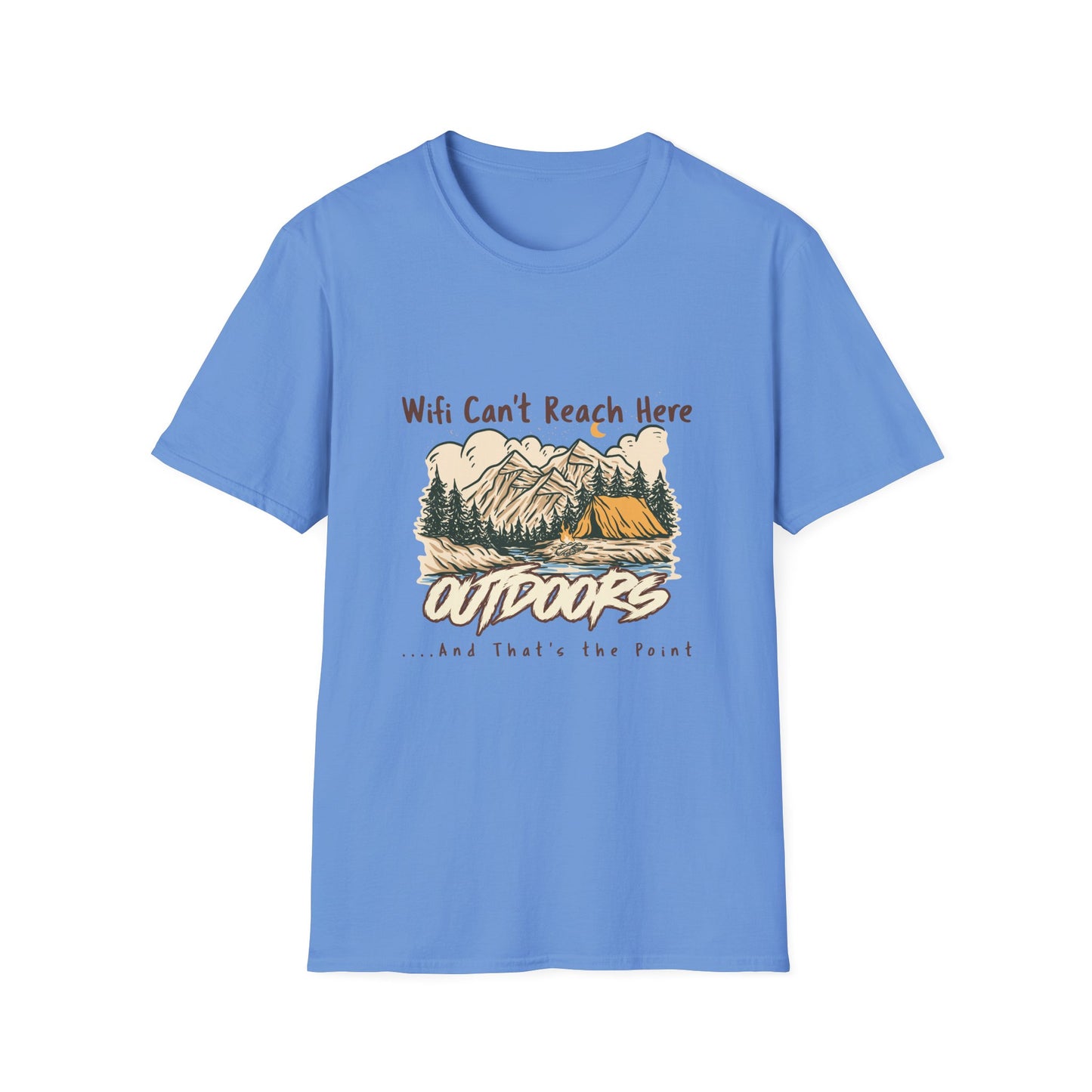 No WiFi Camping Shirt | Off Grid Outdoors T-Shirt for Backcountry Adventures