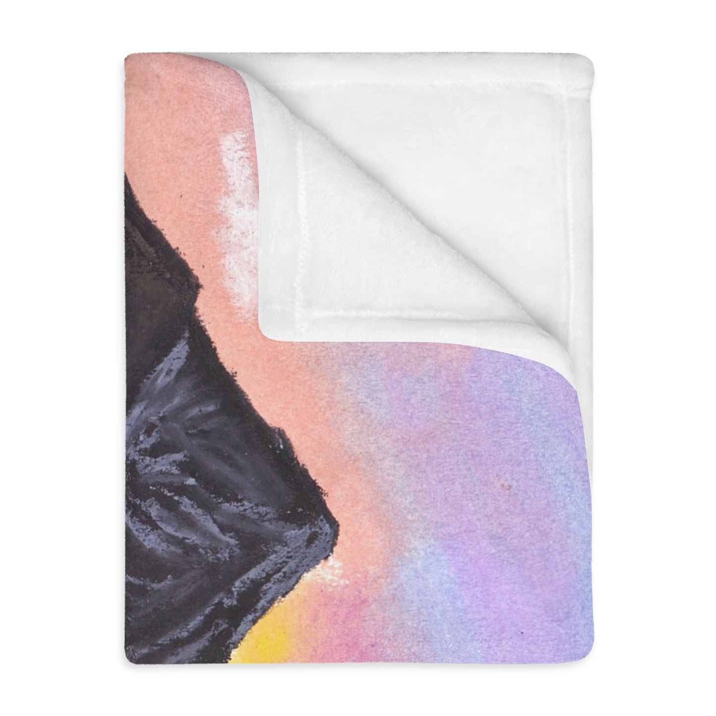 Painted Mountain Sunset Blanket – Ridgeborn Floral Adventure Throw