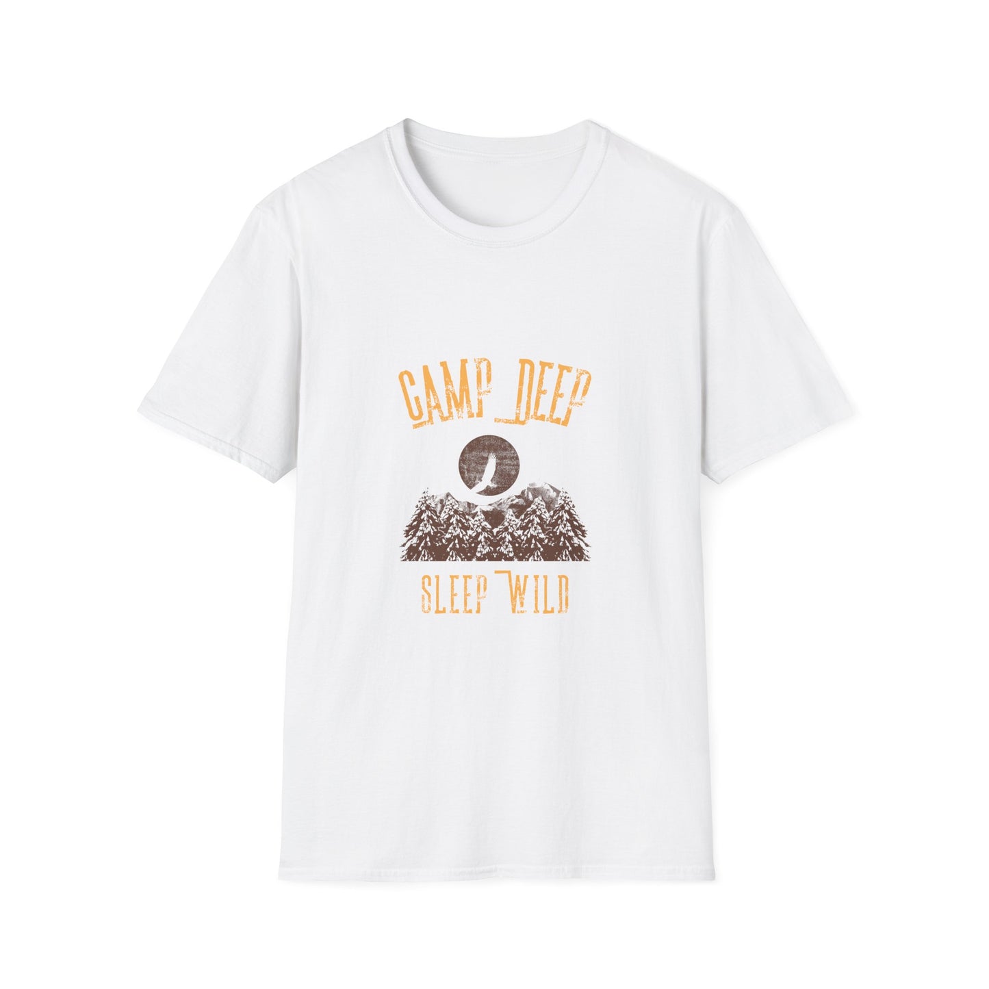 Camp Deep, Sleep Wild T-Shirt | Backcountry Camping Tee for Nature Lovers