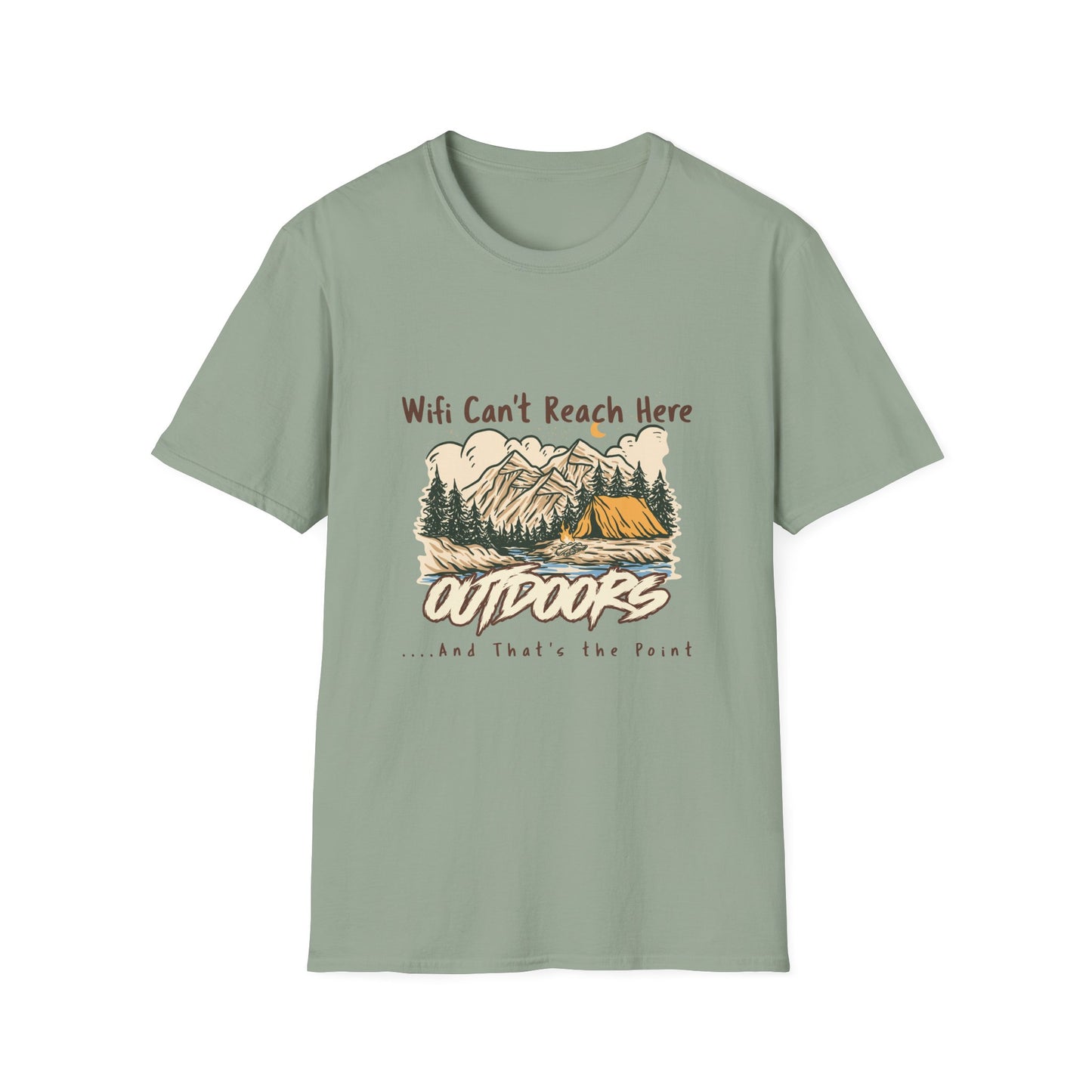 No WiFi Camping Shirt | Off Grid Outdoors T-Shirt for Backcountry Adventures