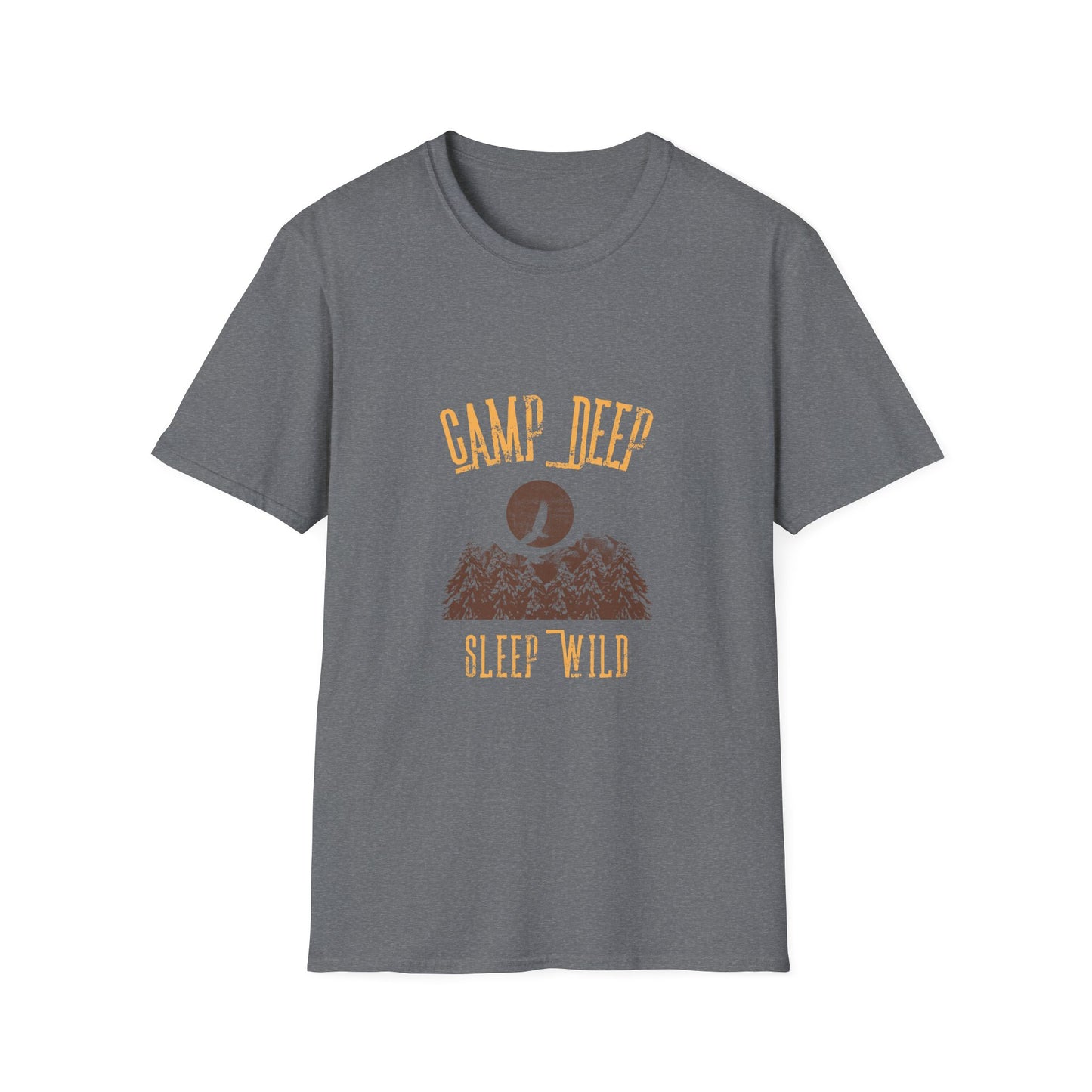 Camp Deep, Sleep Wild T-Shirt | Backcountry Camping Tee for Nature Lovers