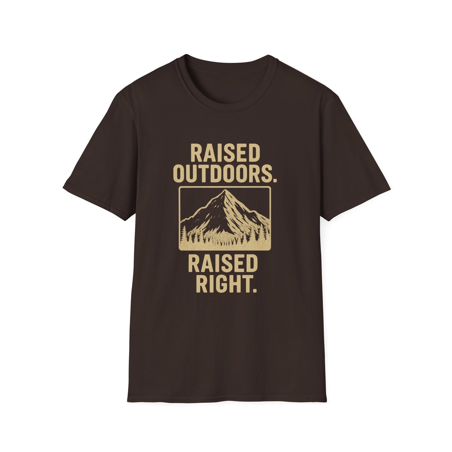 Raised Outdoors. Raised Right. | T-Shirt