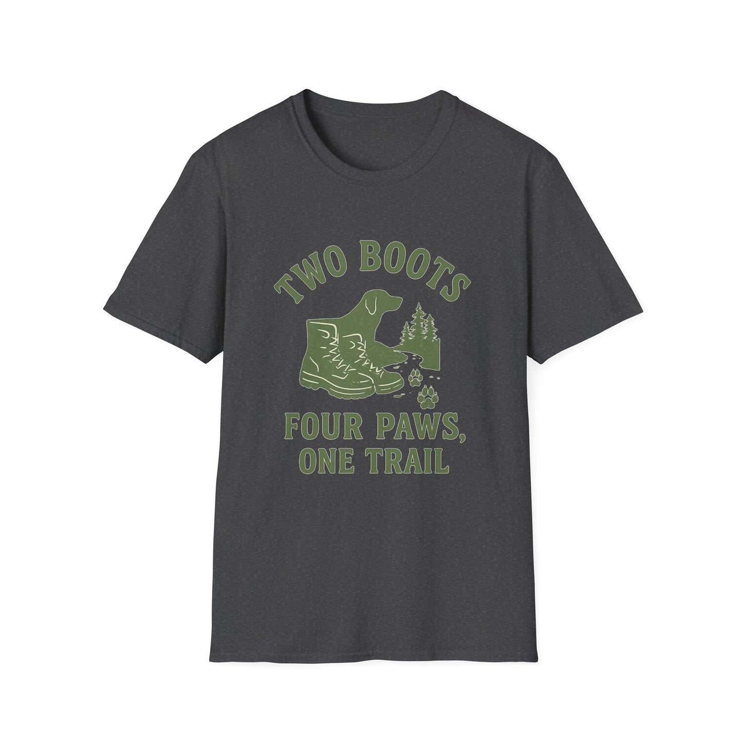 Two Boots, Four Paws, One Trail | T-Shirt