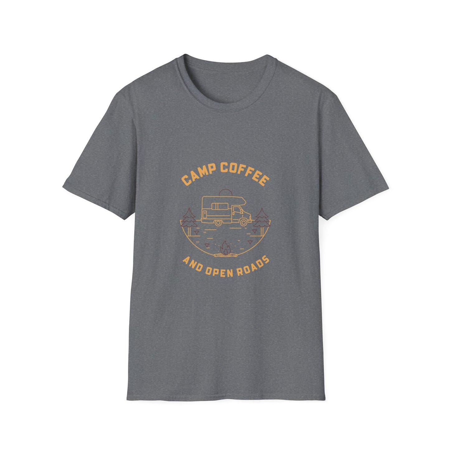 Camp Coffee and Open Roads | T-Shirt
