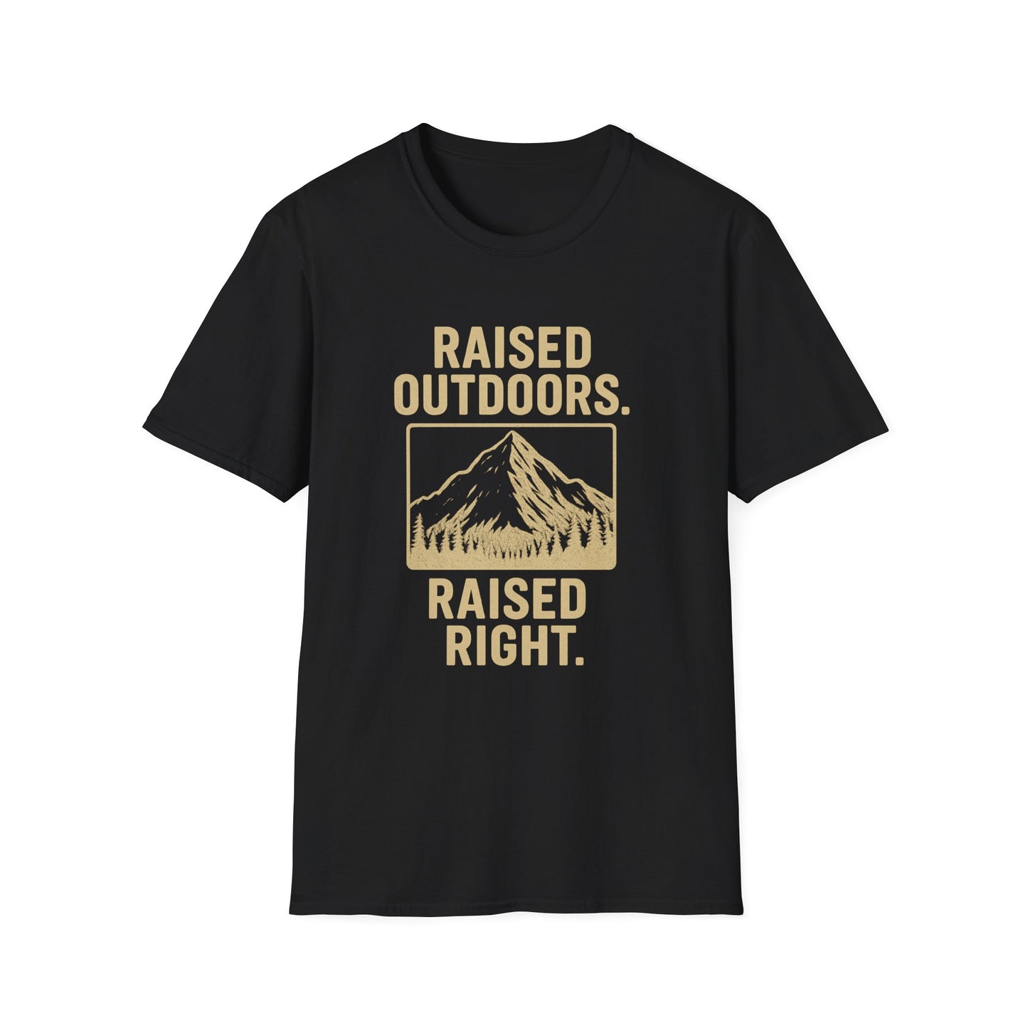 Raised Outdoors. Raised Right. | T-Shirt
