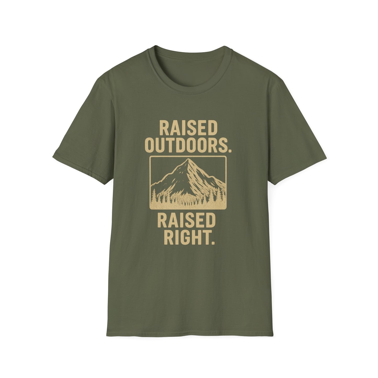 Raised Outdoors. Raised Right. | T-Shirt
