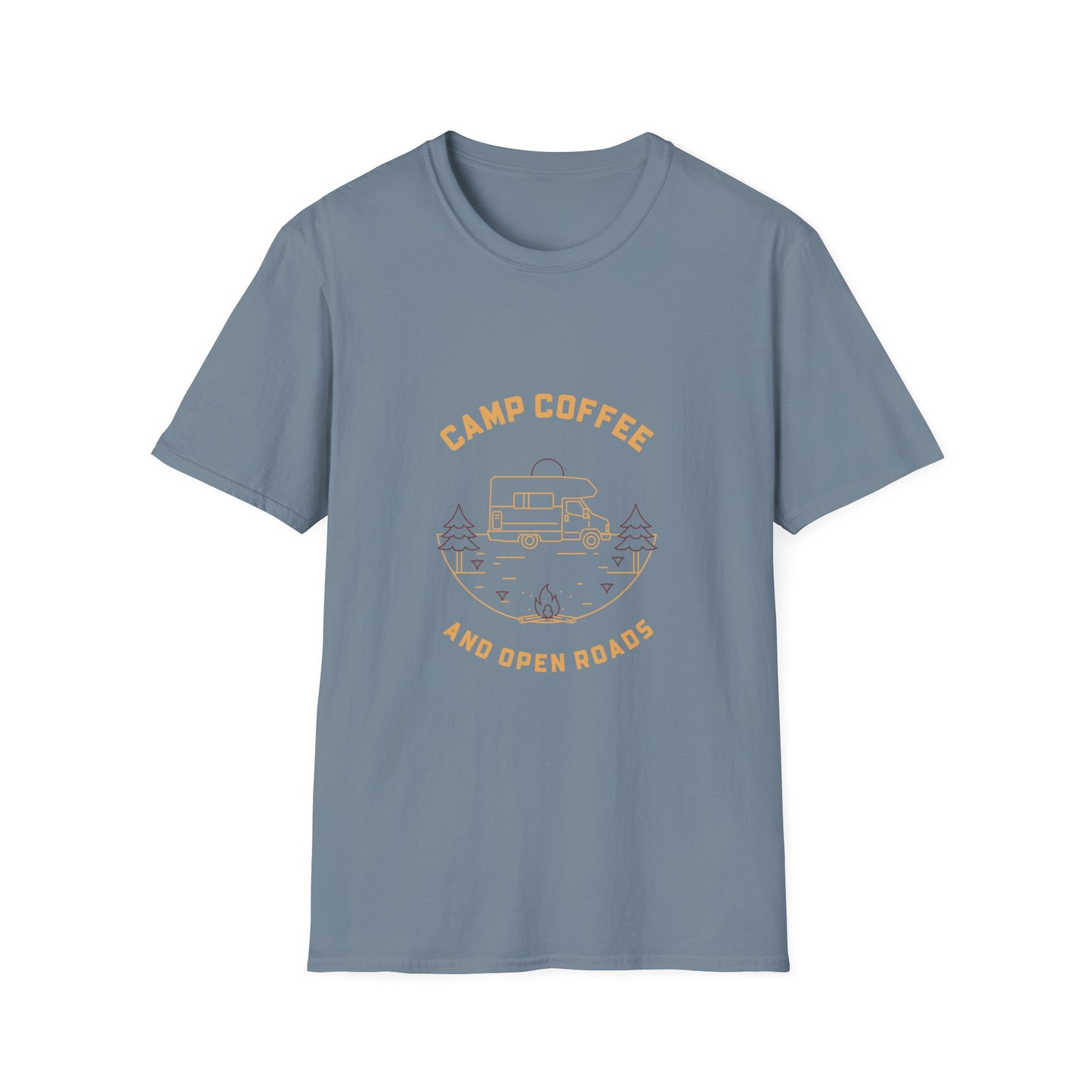 Camp Coffee and Open Roads | T-Shirt