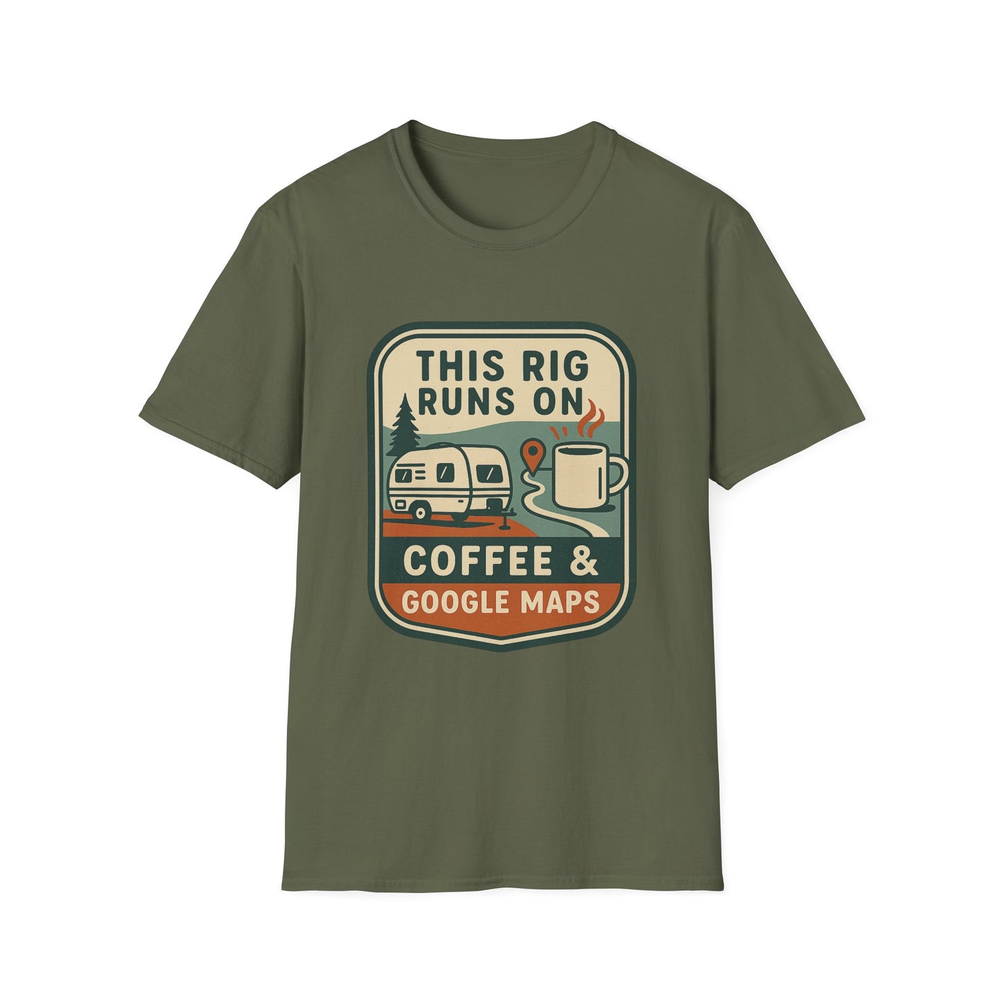 This Rig Runs on Coffee & Google Maps | T-Shirt