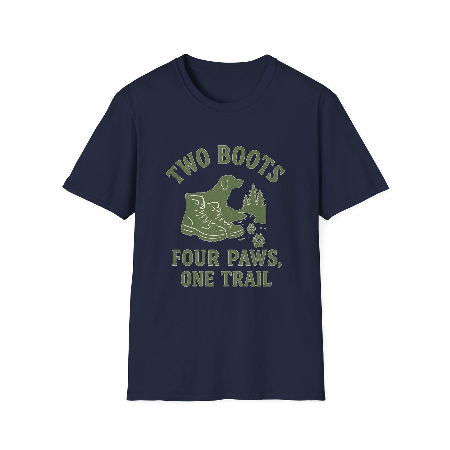 Two Boots, Four Paws, One Trail | T-Shirt