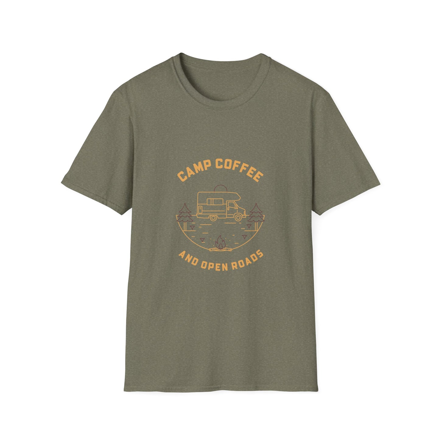 Camp Coffee and Open Roads | T-Shirt