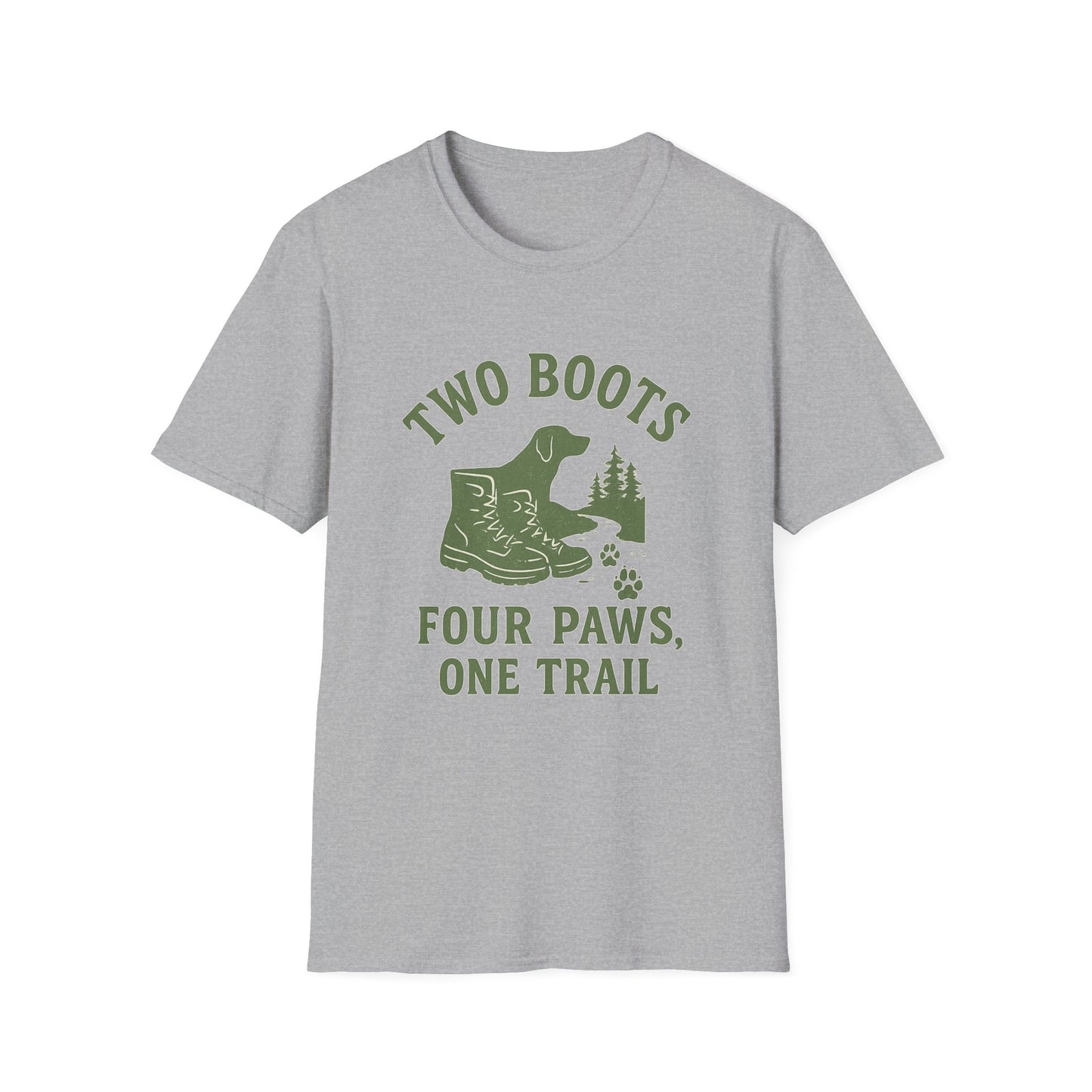 Two Boots, Four Paws, One Trail | T-Shirt