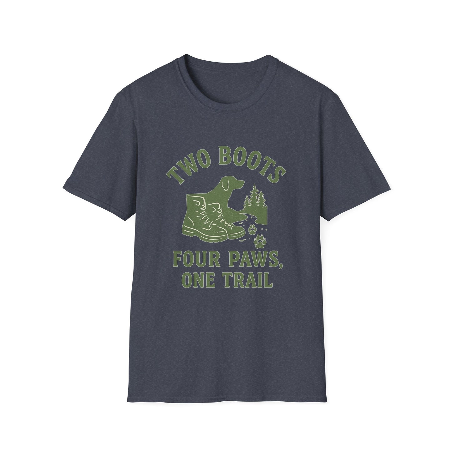 Two Boots, Four Paws, One Trail | T-Shirt