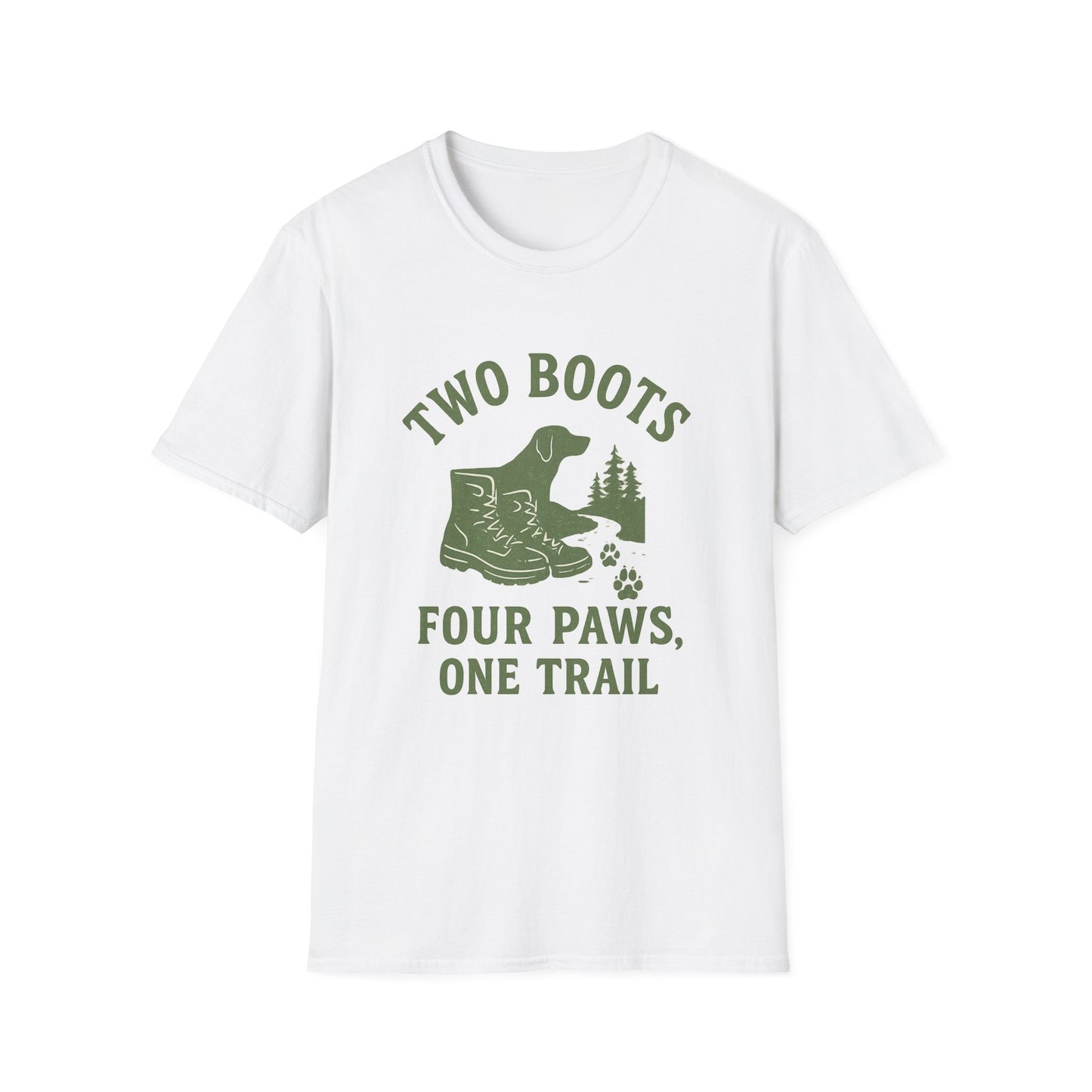 Two Boots, Four Paws, One Trail | T-Shirt