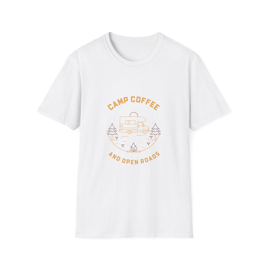 Camp Coffee and Open Roads | T-Shirt