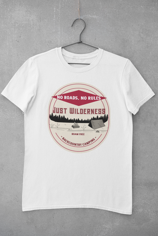 No Roads, No Rules... Just Wilderness | Backcountry Camping T-Shirt by Ridgeborn Supply Co.