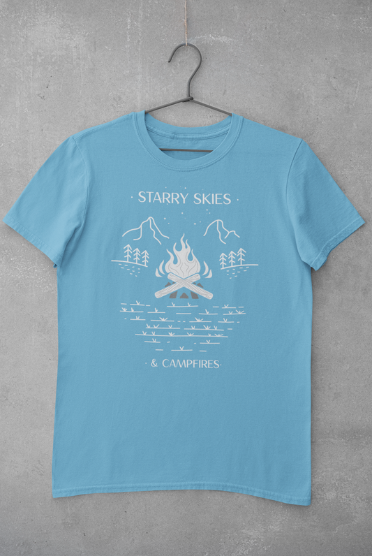 Starry Skies Campfire T-Shirt | Summer Camping Shirt