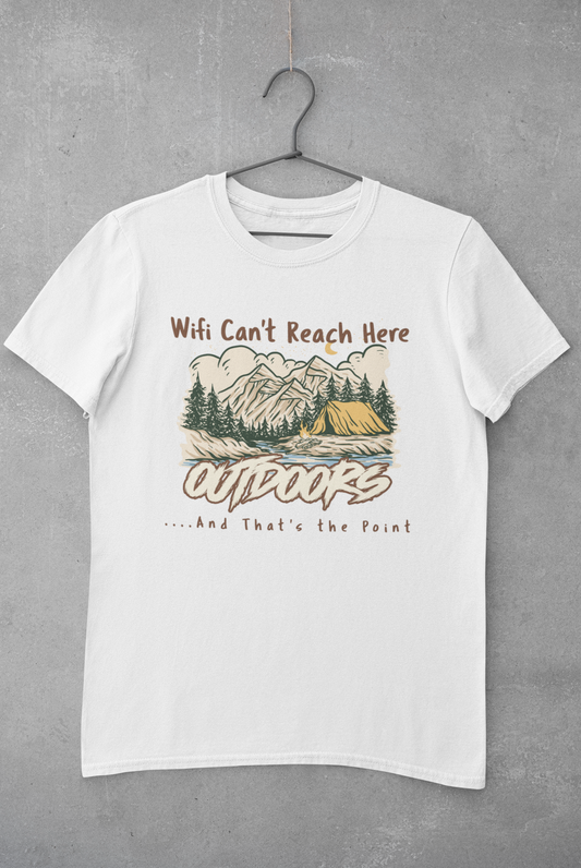 No WiFi Camping Shirt | Off Grid Outdoors T-Shirt for Backcountry Adventures